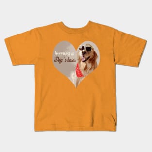 Happiness is Dog's Kisses T-shirts, Stickers and many more Kids T-Shirt